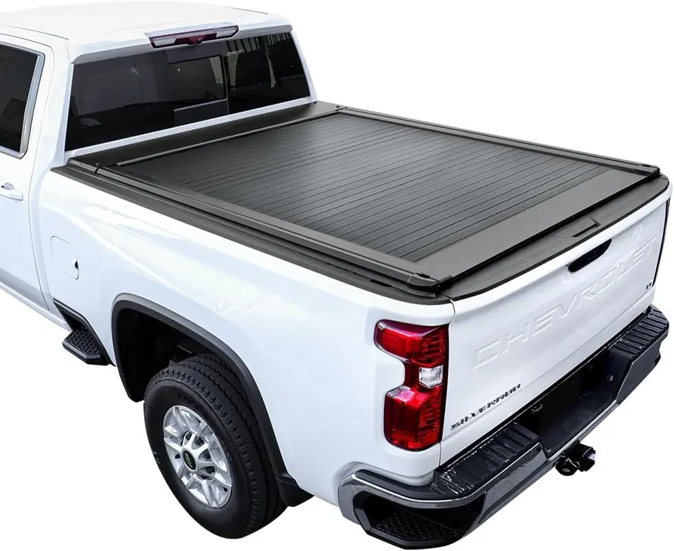 Syneticusa AR Automatic Retract Hard Tonneau Cover Fits 2007-2018 Chevy Silverado/GMC Sierra 1500/2500/3500 6'6" Truck Bed Retractable