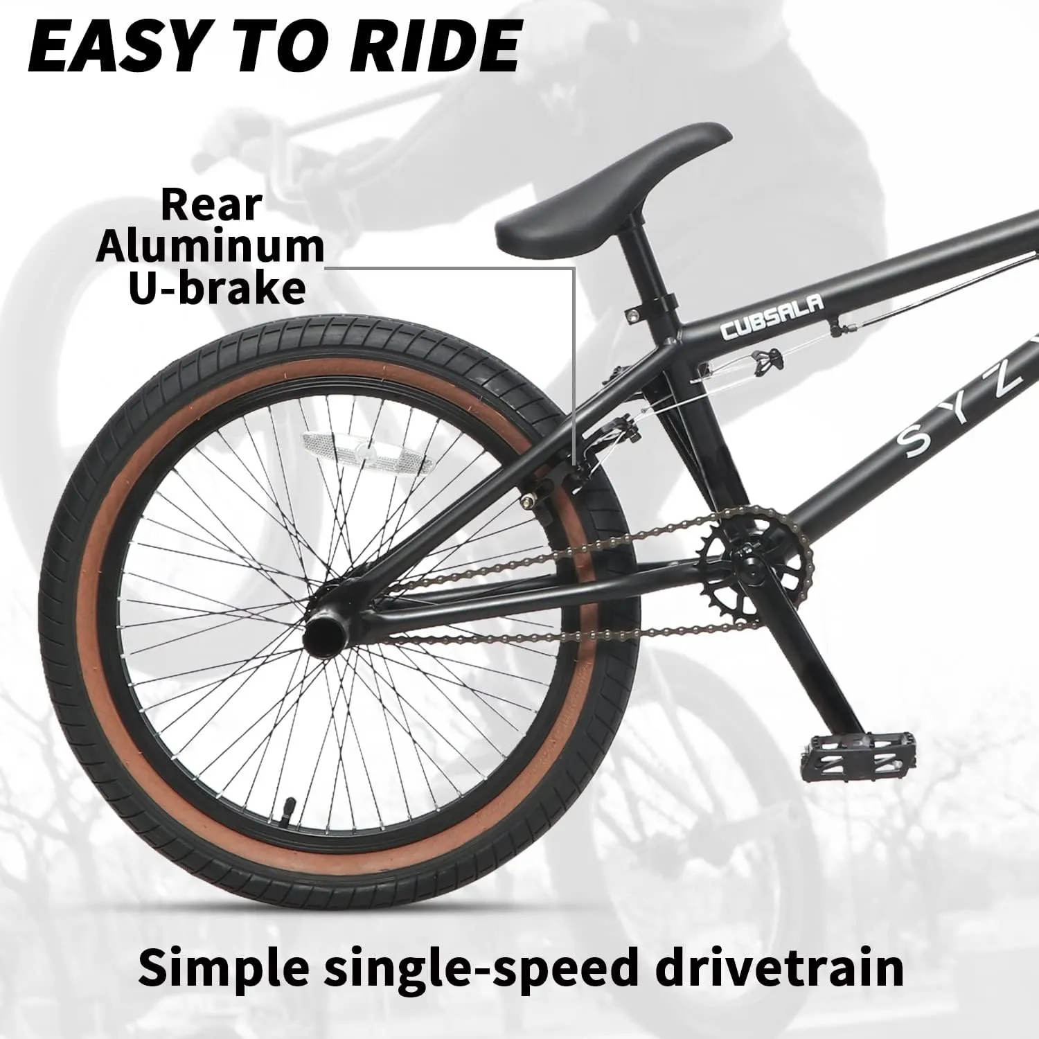 Syzygy 20 Inch Freestyle BMX Bike Bicycles for Ages Over 6 Years Old Teen Beginner and Adult Riders, Multiple Color