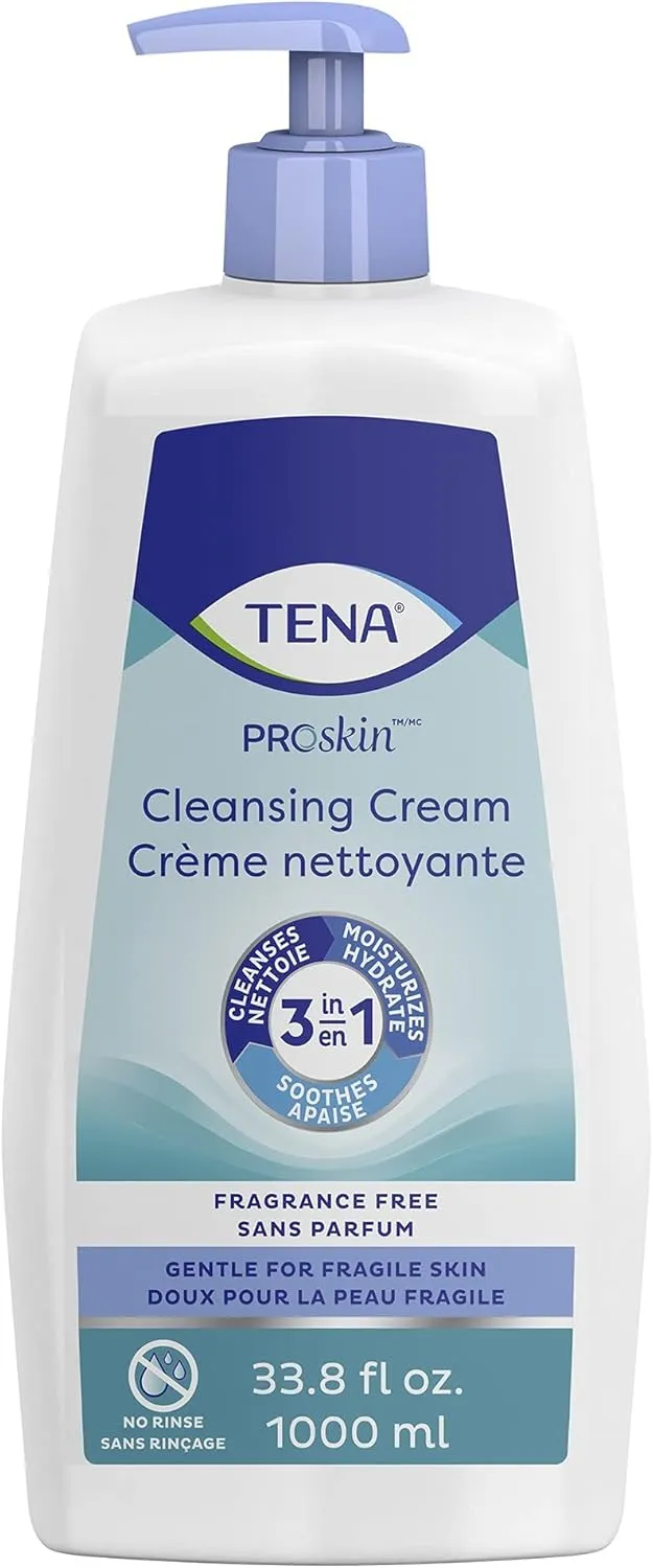 TENA ProSkin Cream Rinse-Free Body Wash Pump Bottle Unscented 33.8 oz. 64415 1 Ct