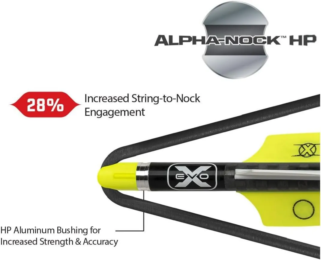 TenPoint 20-Inch Pro Elite 400 Carbon Crossbow Arrows, Alpha Nocks