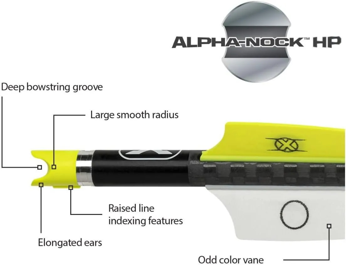 TenPoint 20-Inch Pro Elite 400 Carbon Crossbow Arrows, Alpha Nocks
