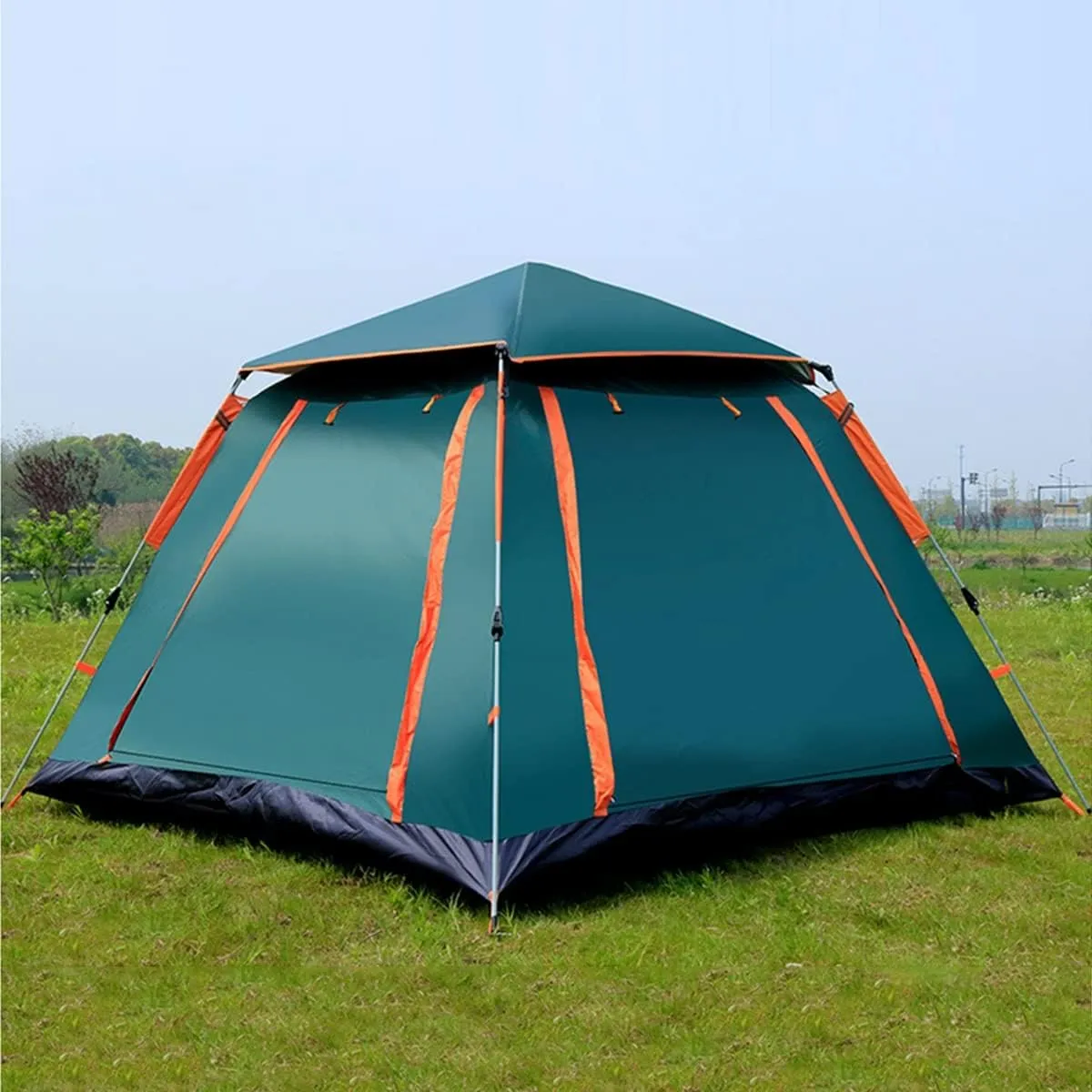 Tent for Family 5-6 Person Camping Tents Double Layer Tent with Porch Shade, Sun Protection,Pop Up Tent with Advanced Ventilation,Outdoor Garden Use