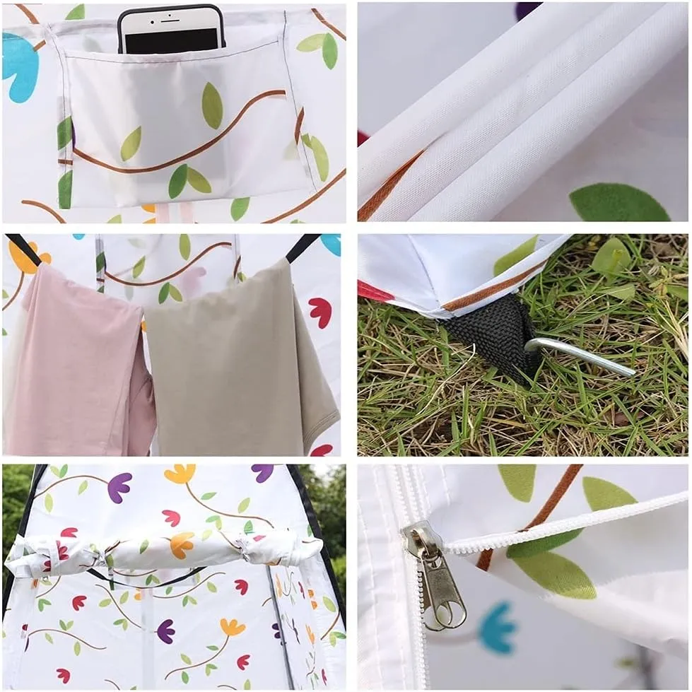 Tent Pod Up Portable Outdoor Shower Tent Changing Room Privacy Tent Instant Camp Toilet Rain Shelter for Camping Beach Lightweight Sturdy Easy Set Up Foldable with Carry Bag (A 150cm)