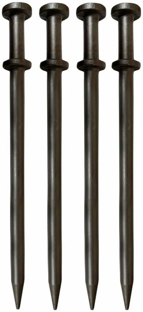 TentAndTable Double Head Metal Tent Stakes Heavy Duty Steel Ground Stake, Versatile Spikes to Anchor Commercial Inflatables, Event Party Tents, and Outdoor Camping Shelters, 1 x 20 Inch, 10 Pack