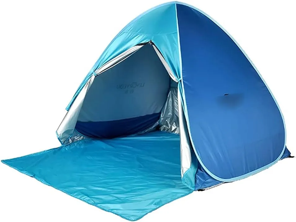 Tents Dome Frame Pop-Up Outdoor Beach Seaside Sunscreen Quick-Open Portable Folding Automatic Easy Fishing Shade Rain Speed Open