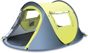 Tents for Camping Beach Tents Camping Tent for 3-4 Person 2 Door 2 Mesh Windows Portable Instant Tent Automatic Tent for Hiking Outdoor Tent Family Tents for Camping Hiking Traveling