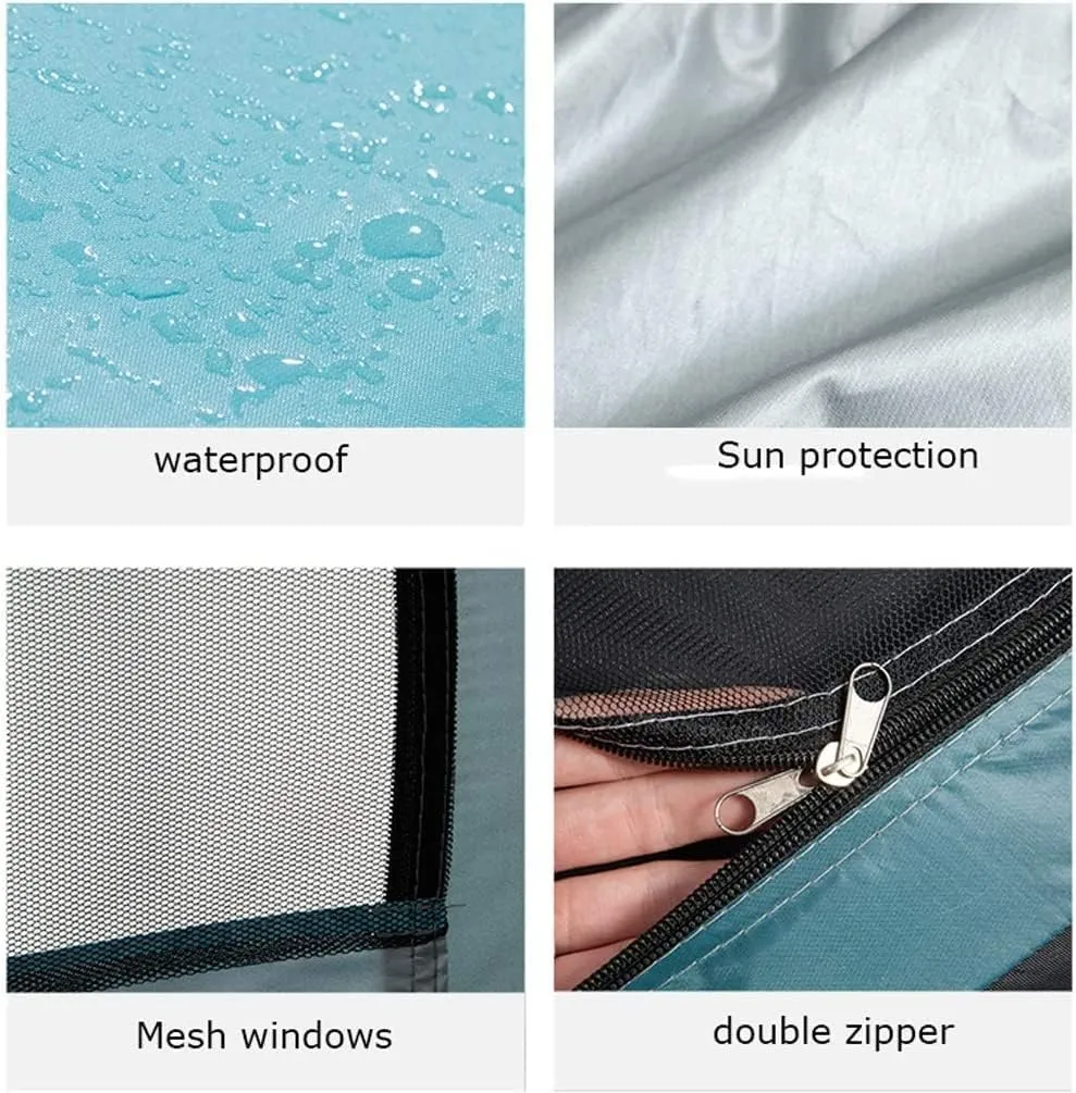 Tents for Camping Beach Tents Camping Tent for 3-4 Person 2 Door 2 Mesh Windows Portable Instant Tent Automatic Tent for Hiking Outdoor Tent Family Tents for Camping Hiking Traveling