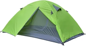 Tents for Camping New Backpack Type Light Camping Tent Double Layer Glass Fiber Waterproof Portable Travel Tent with Handbag (Color : Green)