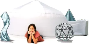 The Original Patented AirFort - Build A Fort in 30 Seconds, Inflatable Fort for Kids, Play Tent for 3-12 Years, A Playhouse Where Imagination Runs Wild, Fan not Included (Mod About Gray)