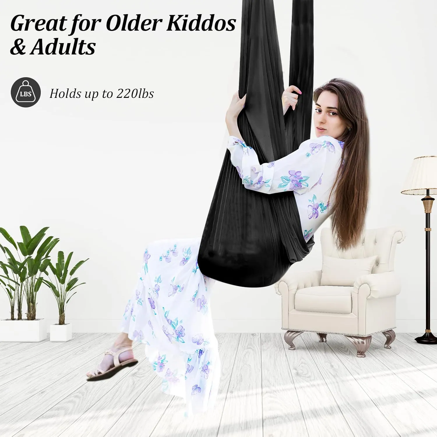 Therapy Swing for Kids with Special Needs (Hardware Included) Sensory Swing Cuddle Indoor Outdoor Adjustable Hammock for Children with Autism, ADHD, Aspergers, Sensory Integration