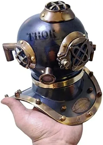 THOR INSTRUMENTS U.S Navy Mark V Scuba Diving Divers Helmet Reproduction Bronze Small Home Decor Gift