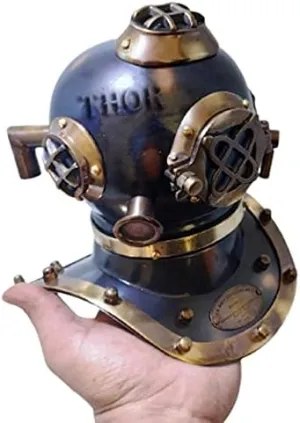 THOR INSTRUMENTS U.S Navy Mark V Scuba Diving Divers Helmet Reproduction Bronze Small Home Decor Gift