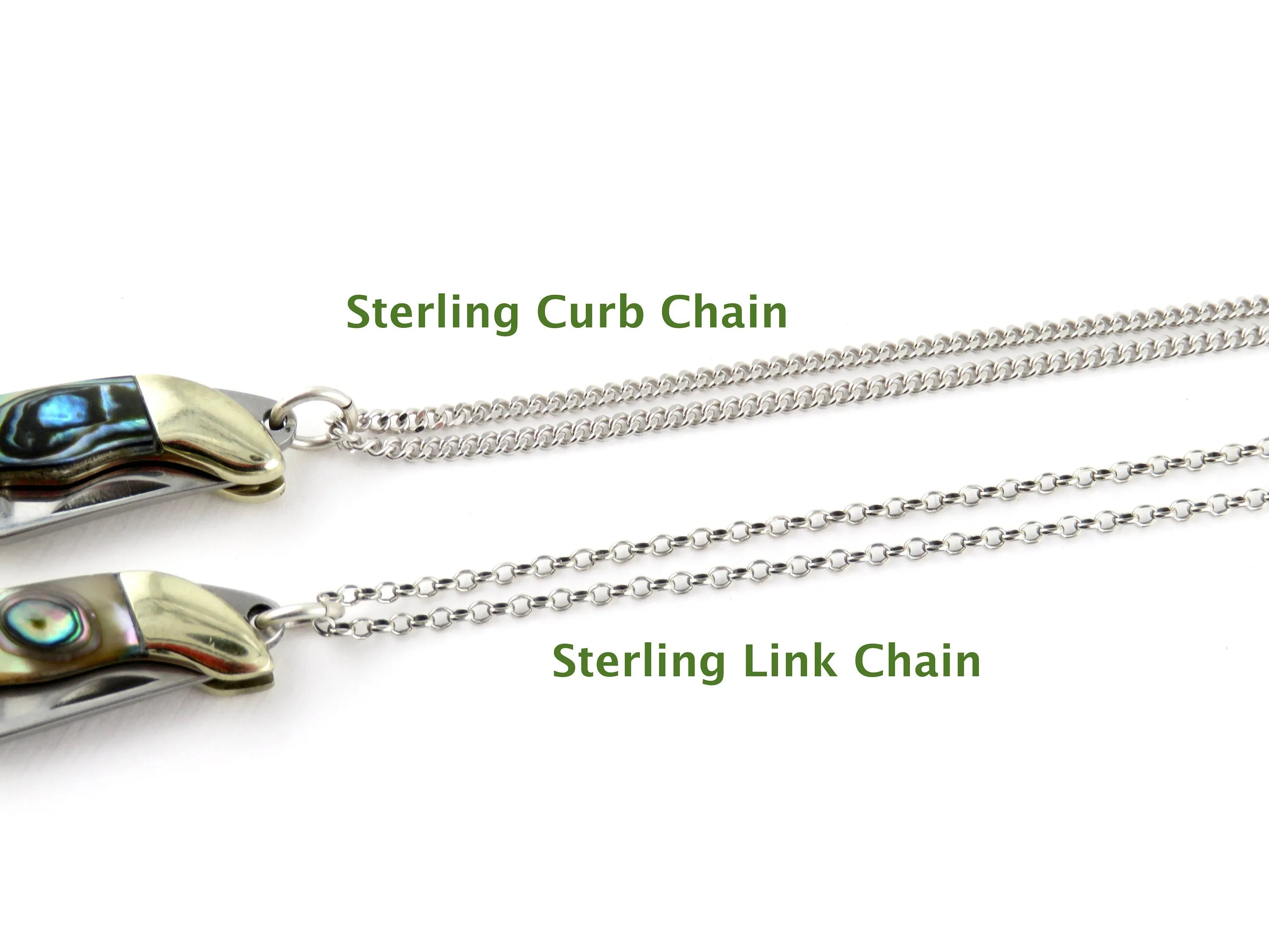 Tiny Silver Knife Necklace
