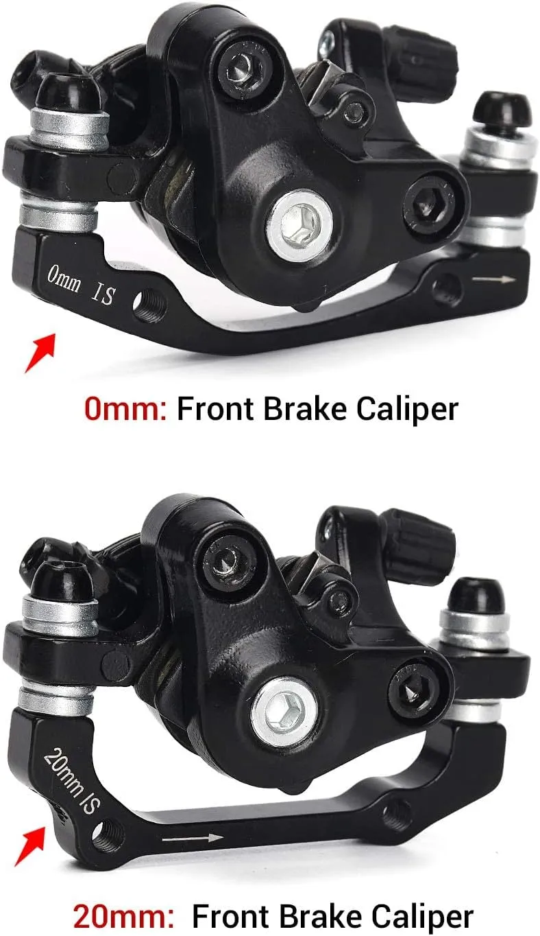 TOBWOLF 1 Pair MTB Front & Rear Cable Disc Brake Aluminum Alloy Caliper Post Mount, 2PCS 160mm Stainless Steel 6-Bolt Disc Rotors for Mountain Bike Road Bike Folding Bike BMX