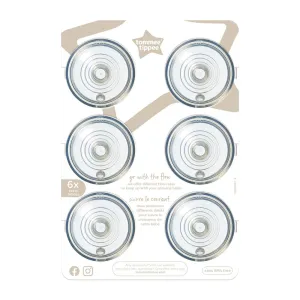 Tommee Tippee Closer to Nature Baby Bottle Nipples, Medium Flow Breast-like, Anti-Colic Valve, Soft Silicone (3m , 6 Count)