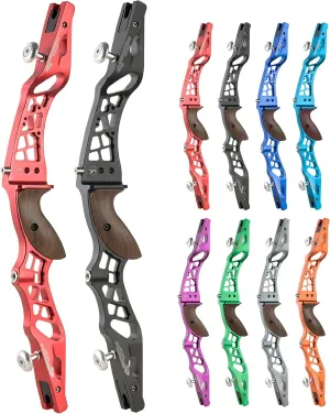 TOPOINTARCHERY Unison 21 Inch ILF Recurve Bow for Competition Target Shooting Aluminum CNC Milling Recurve Bow Riser Right Handed ILF Device for Archery Bow Targeting