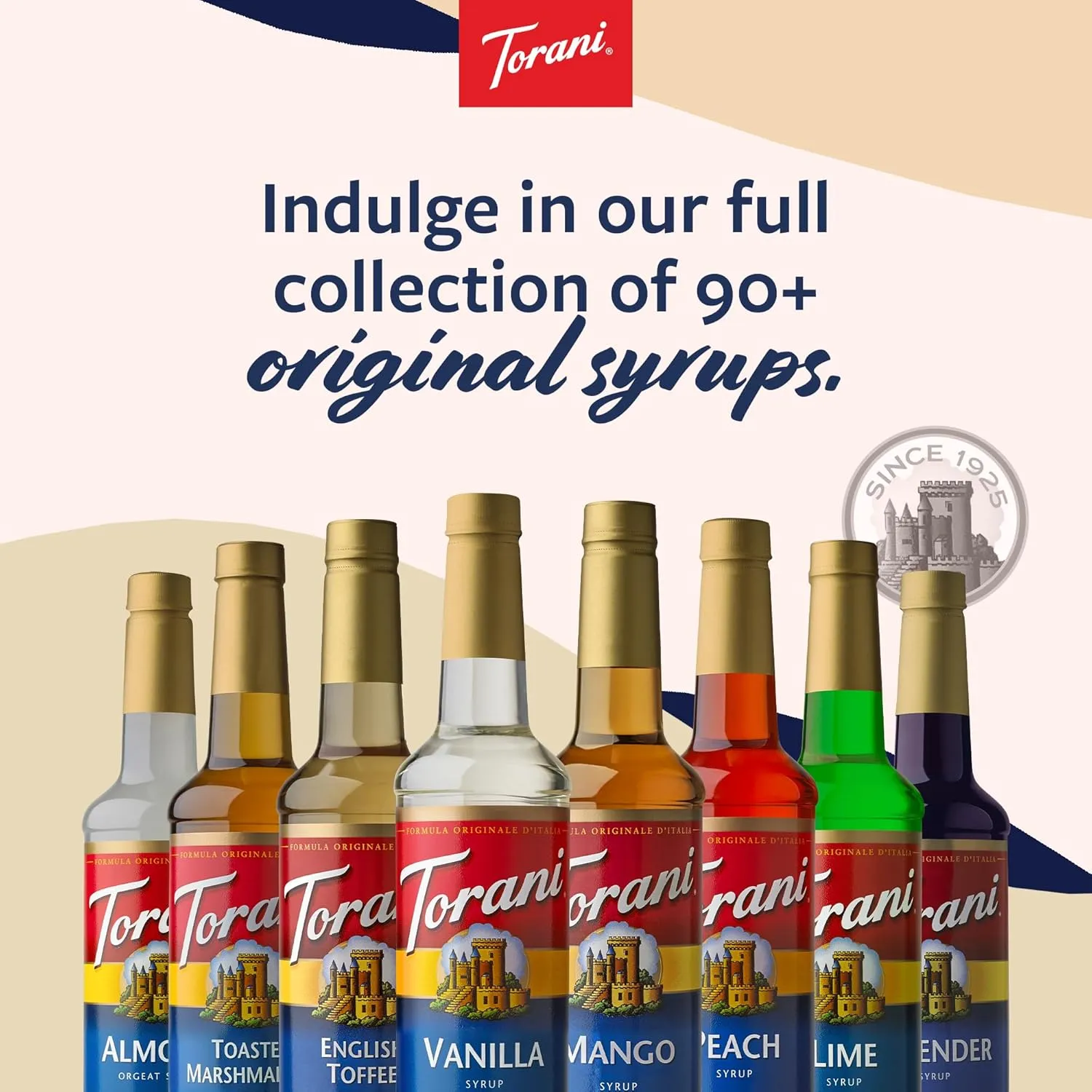 Torani Mango Syrup for Drinks, Flavoring for Iced Tea, Lemonade, and Sodas, Pump Included, 25.4 Oz