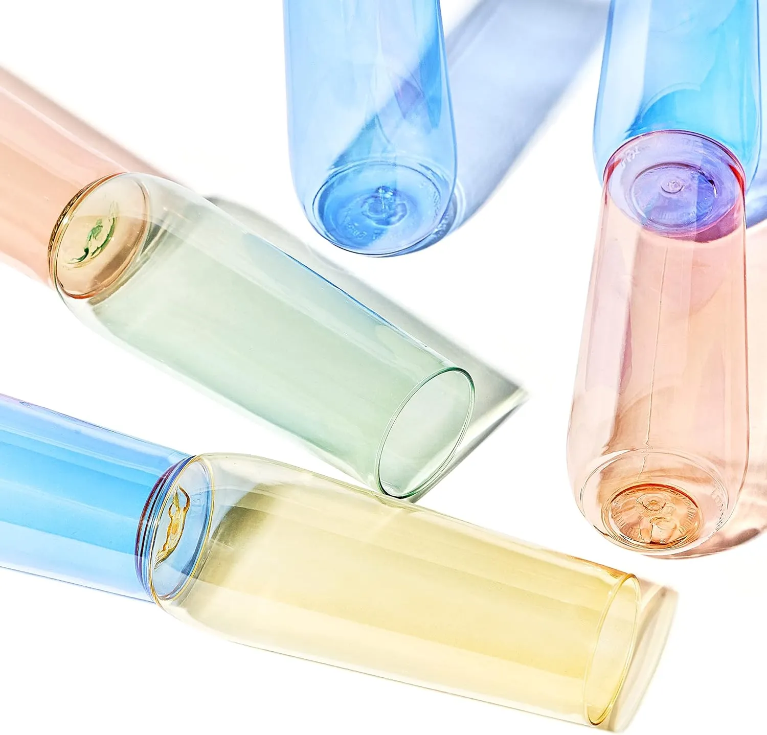 TOSSWARE POP 9oz Flute - Color Series SET OF 12, Premium Quality, Recyclable, Unbreakable & Crystal Clear Plastic Champagne Glasses
