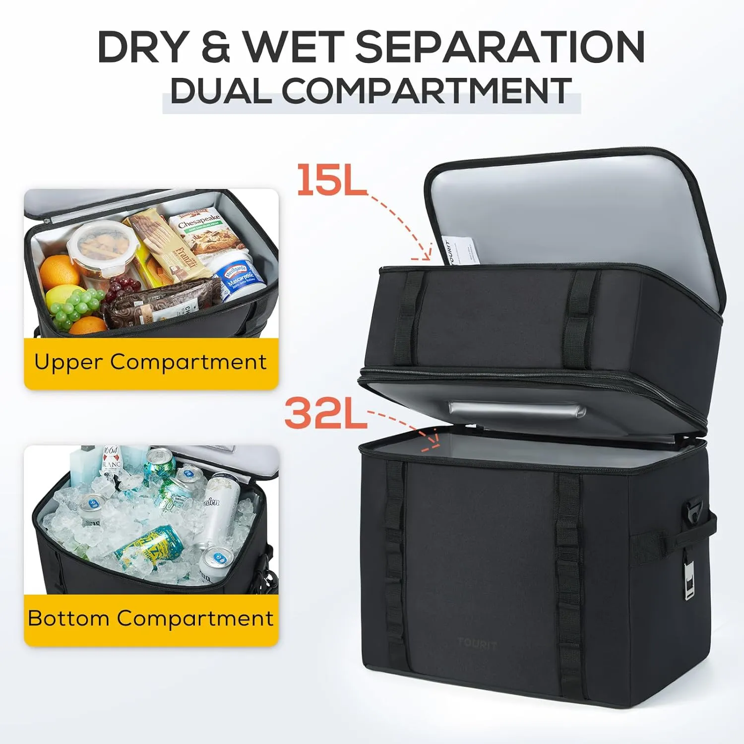 TOURIT Cooler Bag 69 Cans Insulated Soft Cooler Large Collapsible Cooler Bag Lunch Coolers for Picnic, Beach, Work, Trip