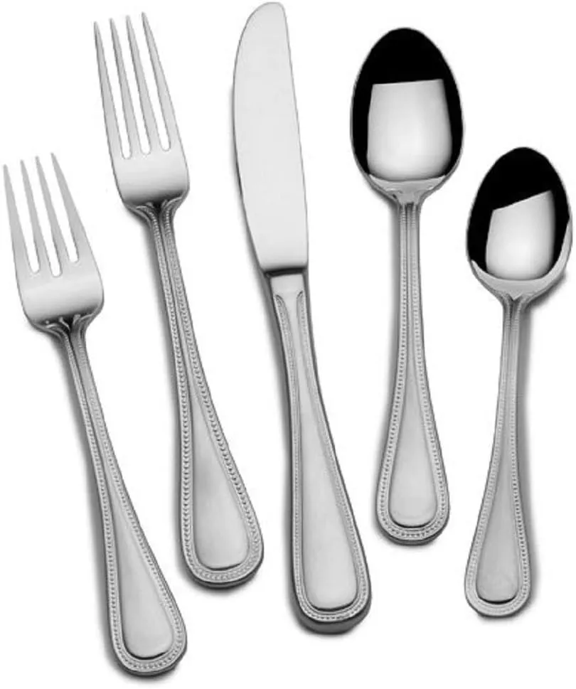 Towle Beaded Antique 5-Piece Place Setting, Service for 1