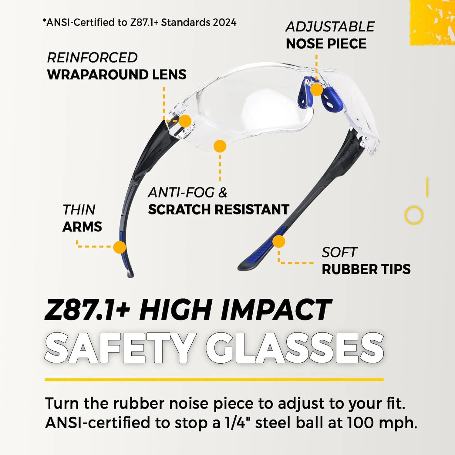 TradeSmart Complete Shooting Eye and Ear Protection: Electronic Earmuffs for Shooting, Range Glasses & Hard Carrying Case