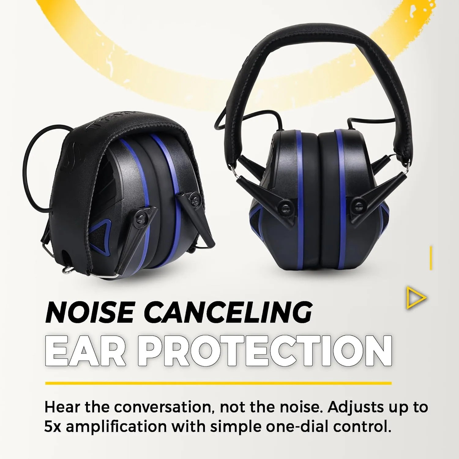TradeSmart Complete Shooting Eye and Ear Protection: Electronic Earmuffs for Shooting, Range Glasses & Hard Carrying Case