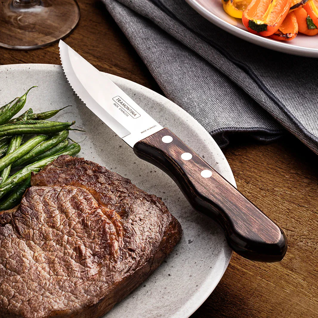 TRAMONTINA - JUMBO POLYWOOD STEAK  KNIVES LOOSE