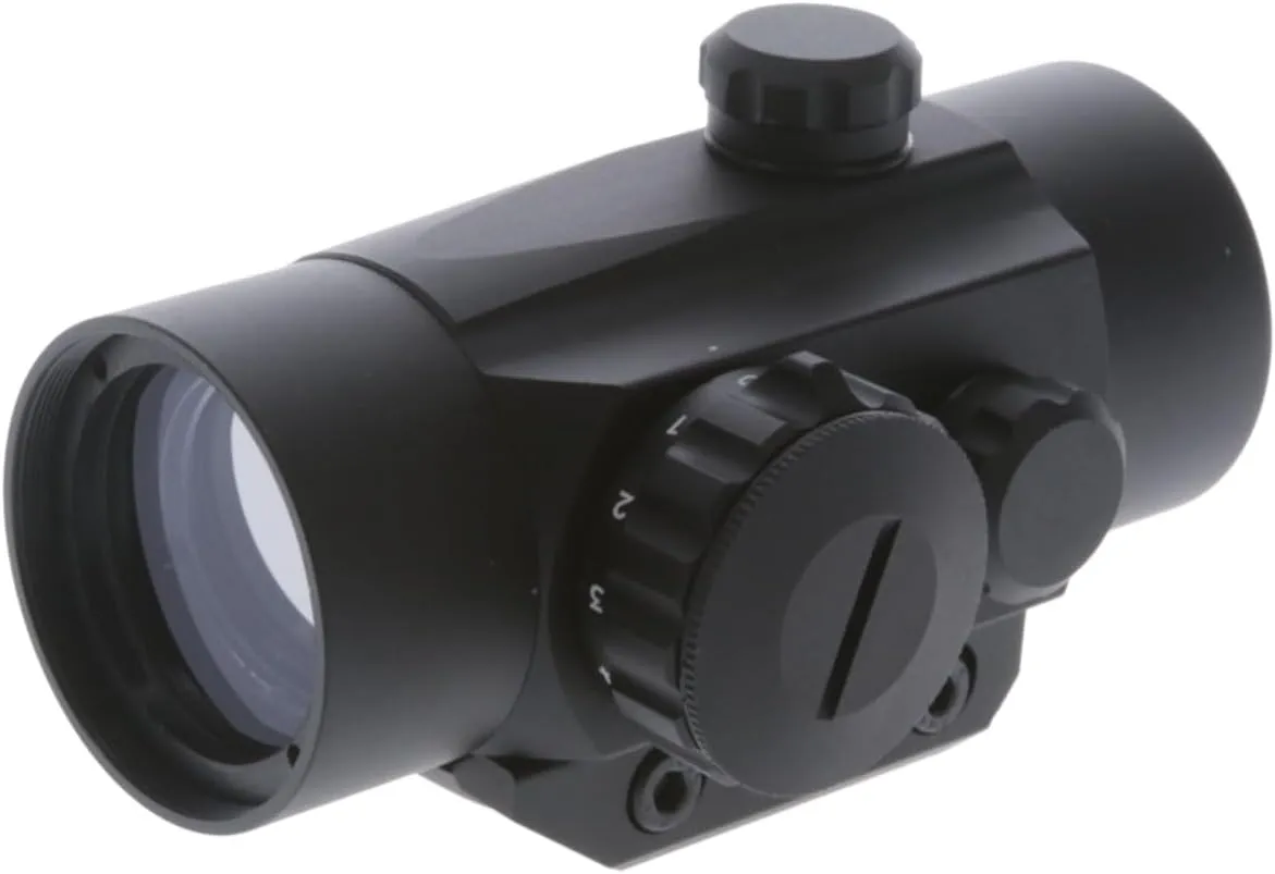 Truglo Traditional 1x30mm 5-MOA Hunting Durable Lightweight Waterproof Fogproof Shock Resistant Adjustable Aluminum Red-Dot Sight