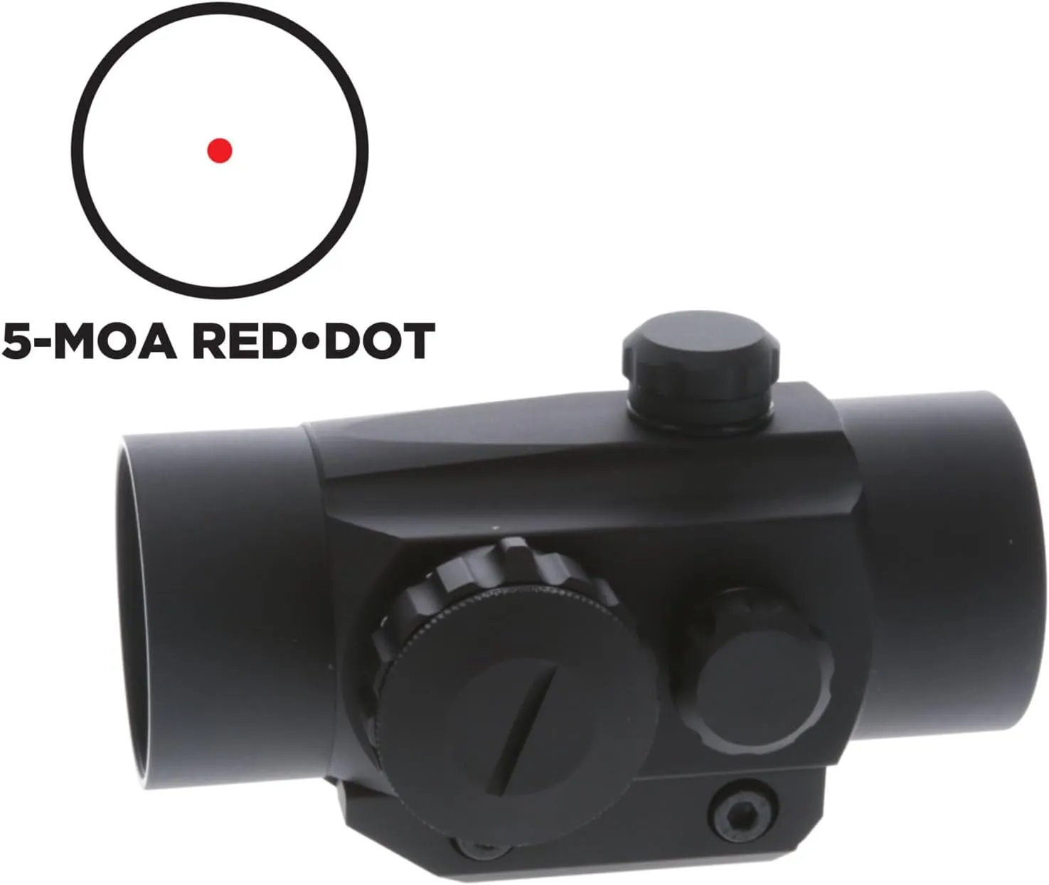 Truglo Traditional 1x30mm 5-MOA Hunting Durable Lightweight Waterproof Fogproof Shock Resistant Adjustable Aluminum Red-Dot Sight