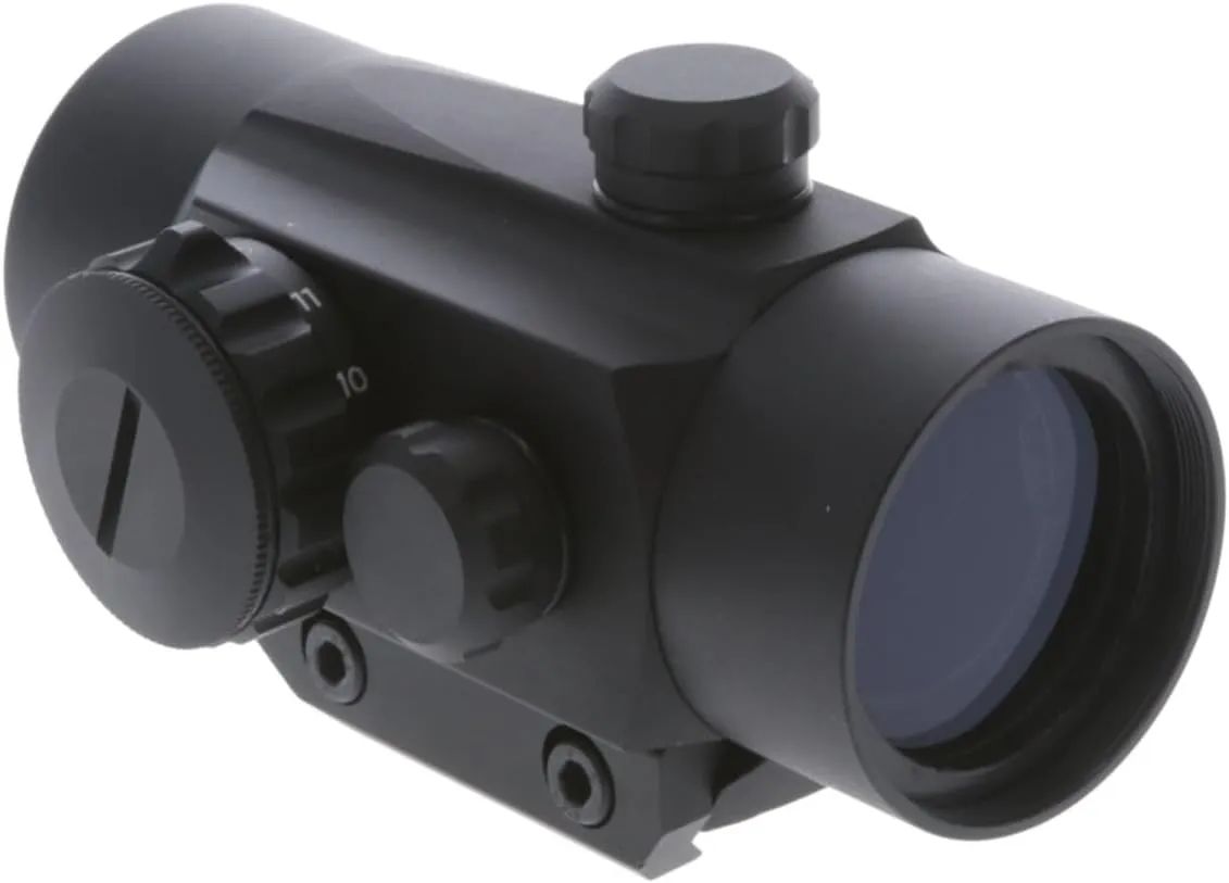 Truglo Traditional 1x30mm 5-MOA Hunting Durable Lightweight Waterproof Fogproof Shock Resistant Adjustable Aluminum Red-Dot Sight