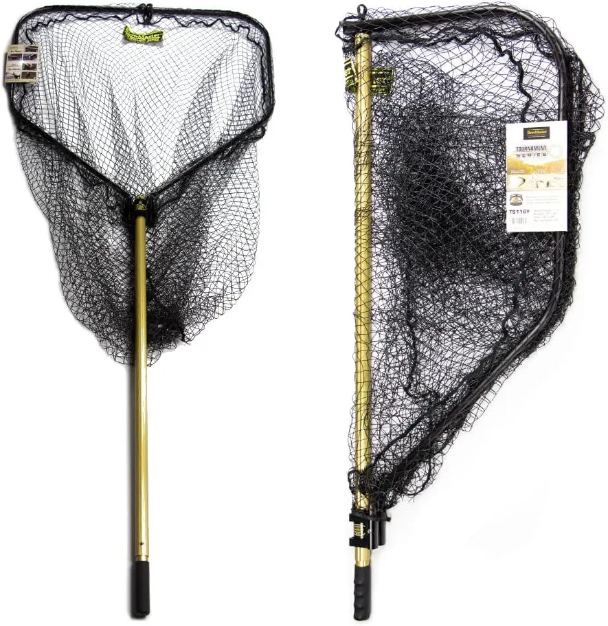 TS116Y Tournament Series Precision Muskie Landing Net - Hoop 36"X38", Length 116",Gold/Black