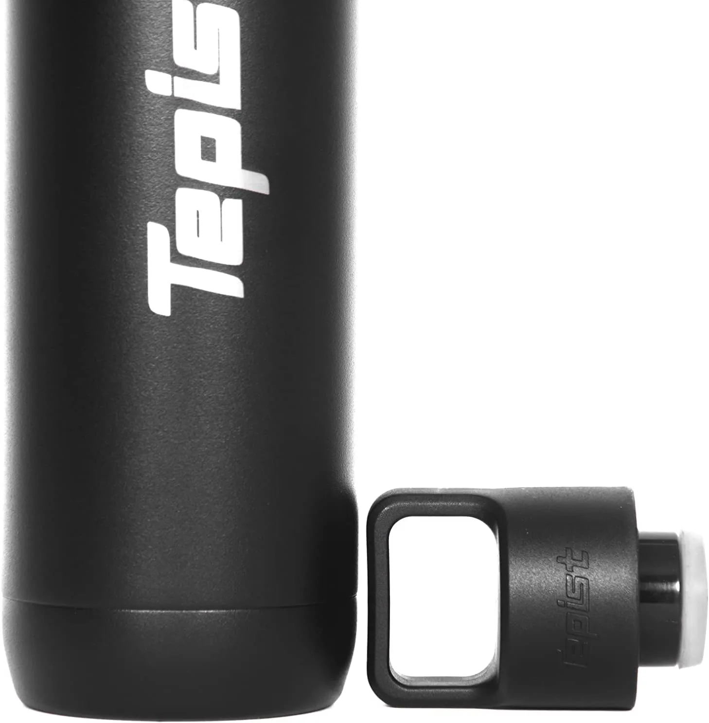 TwentyO 20oz Stainless Steel Bottle Compatible with Sodastream Machines | Powder Coated Black | Vacuum Sealed | Double Walled | Leak-Proof | Easy to Carry | Reusable Bottle