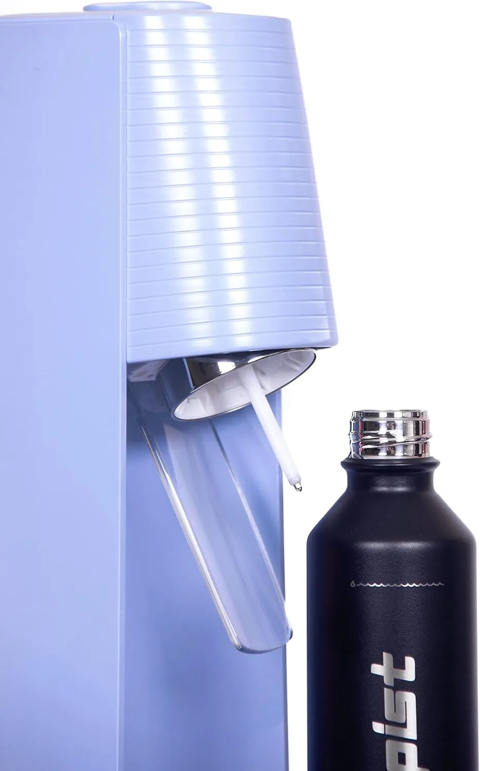 TwentyO 20oz Stainless Steel Bottle Compatible with Sodastream Machines | Powder Coated Black | Vacuum Sealed | Double Walled | Leak-Proof | Easy to Carry | Reusable Bottle