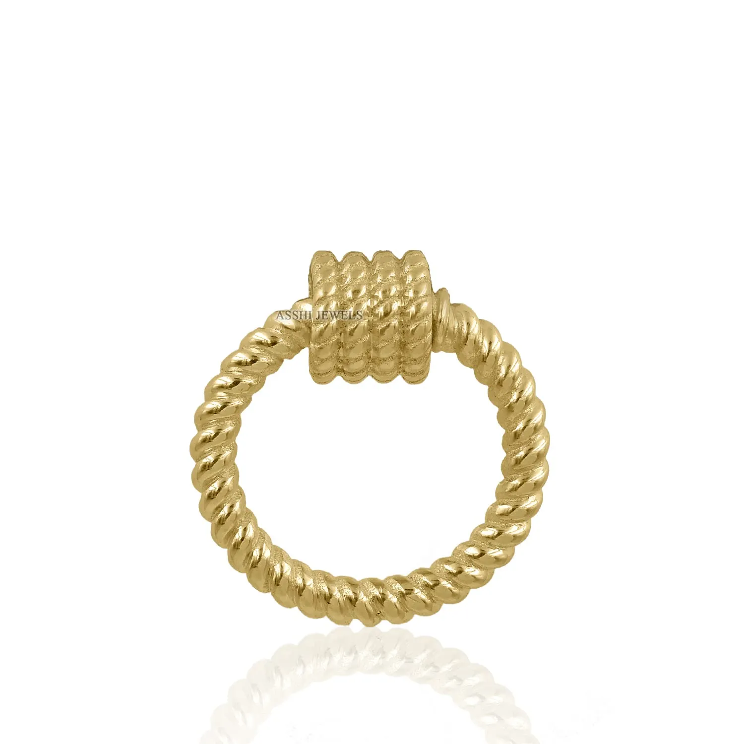 Twisted Wire Carabiner Lock, Round Carabiner Lock, 14k Gold Plated Carabiner Lock, Twisted Gold Carabiner Lock, Gold Carabiner Lock Necklace