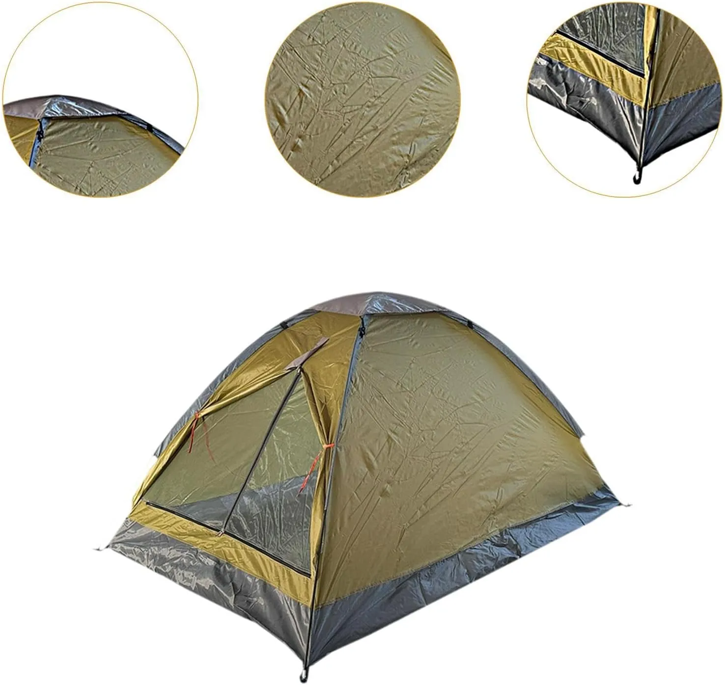 Two Person Camping Tent Easy Quick Setup Dome Water Resistant Single Layer Shelter Tent for Backyard Yard Picnic Lawn
