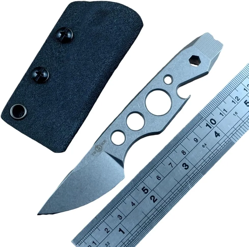 TWO SUN TS238 Multifunctional Fixed Knife D2 Blade EDC with Kydex Sheath