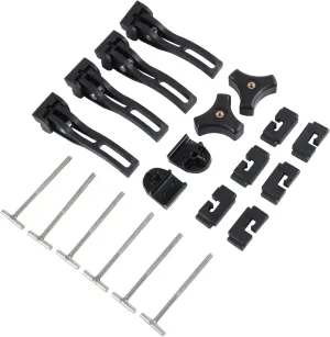 Universal Replacement and Accessories Part Kit for Hard Tri-fold & Quad-fold Truck Bed Cover Include Nut, T-Bolt and Tonneau Cover Clamp, 4X Rear Clamp