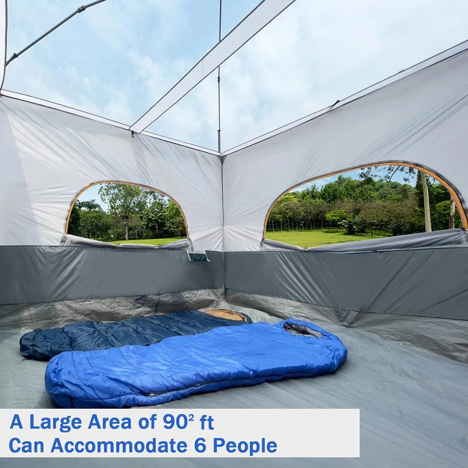 UNP Camping Cube | Canopy Inner Tent for 10' x 10' ft Pop Up Canopy Tent Fully Vented Roof Easy Set Up Enclosed Canopy(Canopy/SHELTER NOT Included) Gray