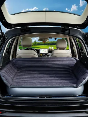 Upgraded SUV Air Mattress with Cordless Built-in Pump & 'Mattress Wings', 7-inch Height car Mattress | Car Camping for Mid/Large SUV, Minivan, Truck | 660 lb Capacity