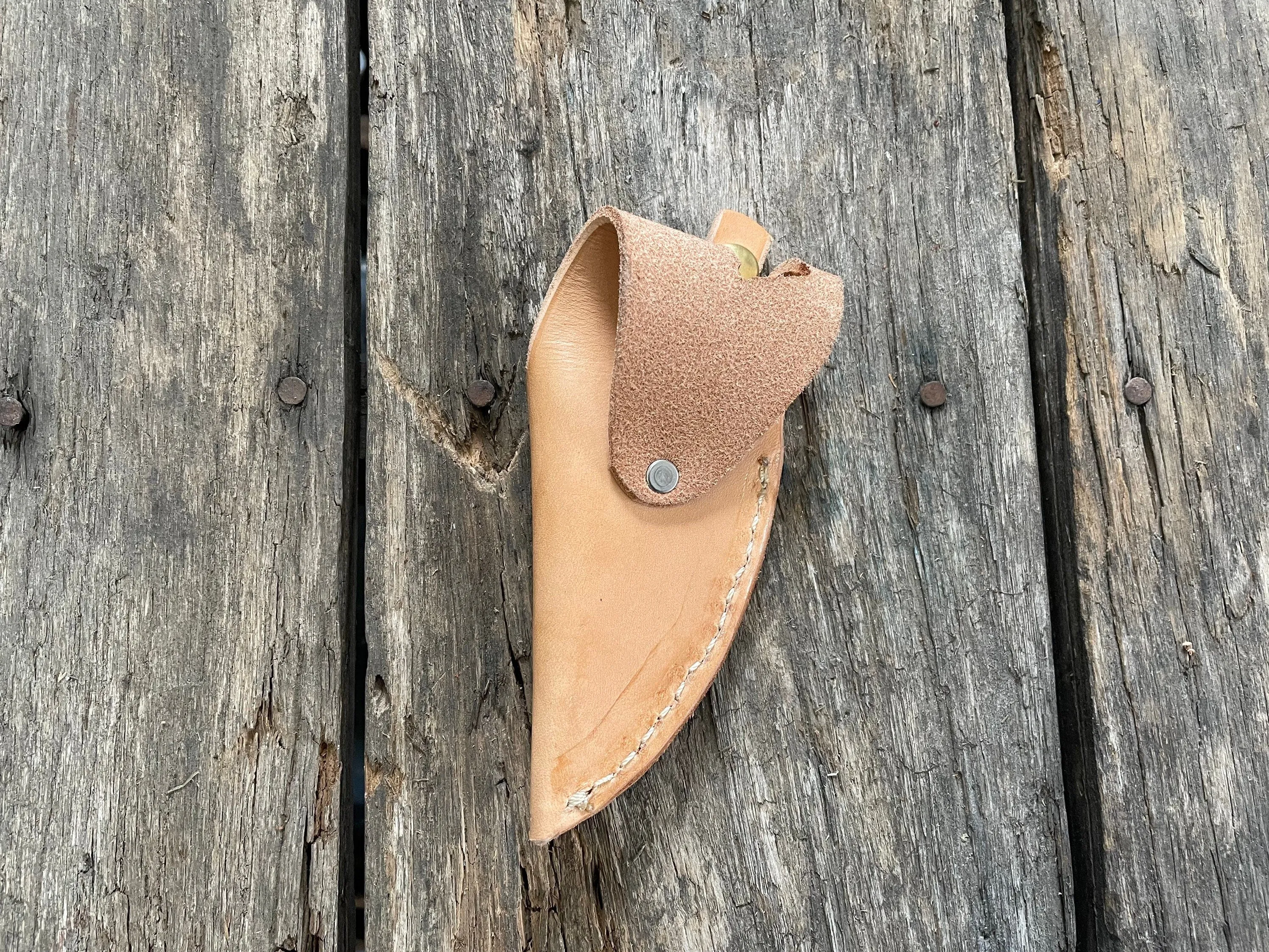 USA MADE Leather sheath for The “Dillinger” Fixed Blade Skinner Blade