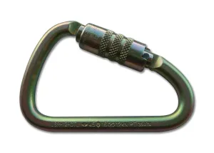 USR-12-CTL Twist Steel Carabiner - 124 mm x 79 mm, ANSI Z359.1-2007/Z359.12-2009 Certified, 45 Kn Minimum Breaking Strength, Safety Supply Equipment - Made in Taiwan