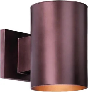 VAXCEL Chiasso Modern Outdoor Porch Light, 5" W x 7.25" H Bronze Cylinder Wall Sconce, Waterproof Dark Sky Wall Light for Porch, Patio, Deck, or Front Door