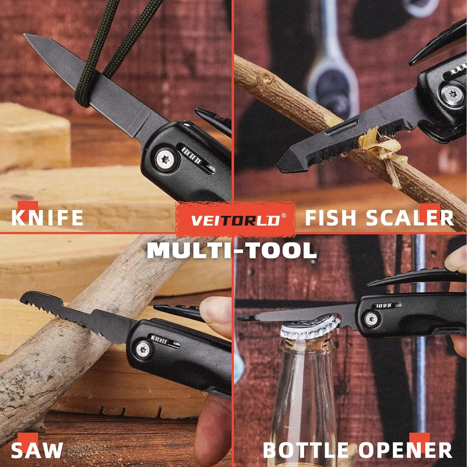 VEITORLD Gifts for Dad from Daughter Son Kids, Fathers Day, Dad Gifts Who Wants Nothing, Birthday Gift Ideas for Men Father Him, All in One Tools Mini Hammer Multitool, Cool Gadgets Presents