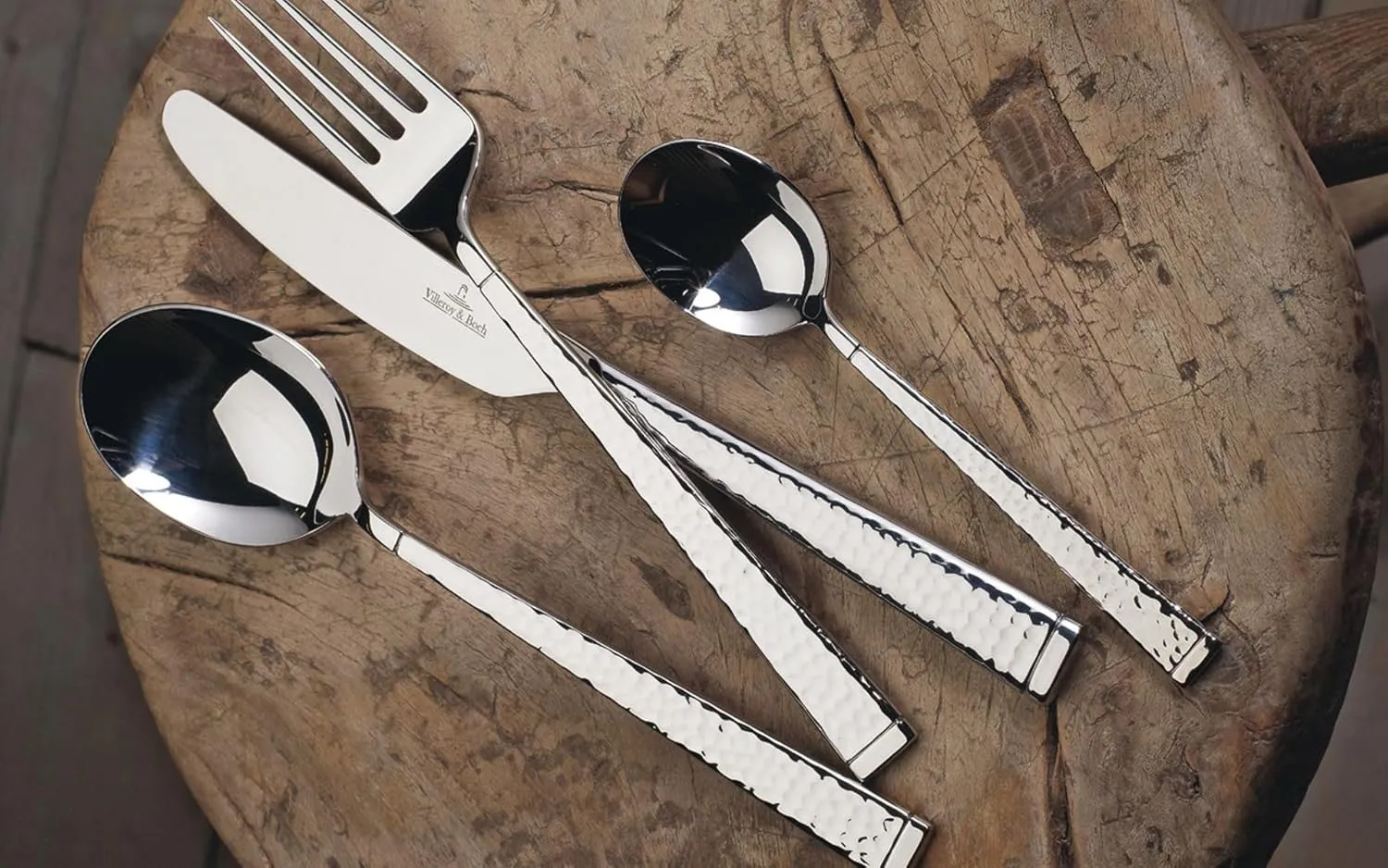 Villeroy & Boch Blacksmith 60-Piece Flatware Set, 18/10 Stainless Steel, Service for 12, Gift Boxed