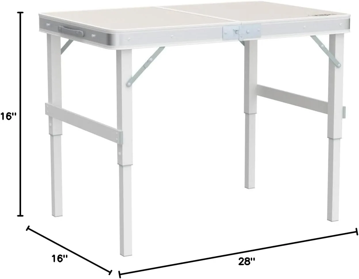 VINGLI 3FT Small Camping Table Adjustable Height Aluminum Folding Table for Picnic Party BBQ, Plastic RV Suitcase Table Portable Lightweight Fold Up Utility Outdoor Tables with Carrying Handle …