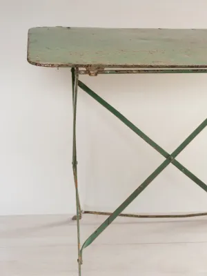 Vintage French Metal Folding Garden Table