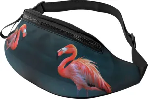 Vivid Flamingo Fanny Pack for Man Women Waist Bag Adjustable Belt Casual Chest Bag Bum Bags for Travel Sports Running Hiking Waist Packs