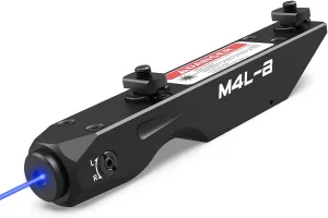 Votatu M4L-B Blue Laser Sight Compatible with M-Lok Rail Surface, Ultra Low-Profile Tactical Rifle Compact Blue Dot Laser Beam with Strobe Function Magnetic Rechargeable