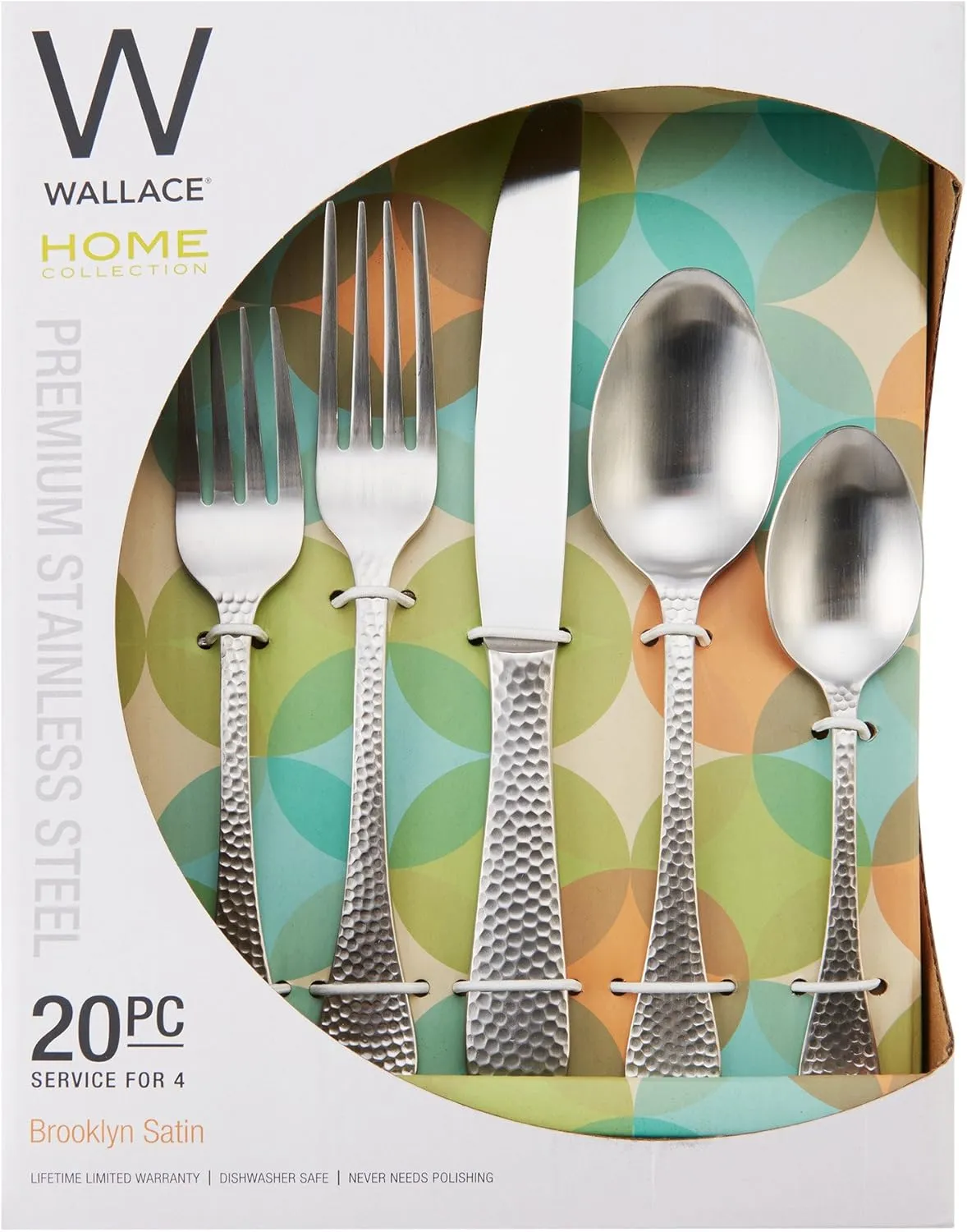 Wallace Satin Brooklyn Flatware Set, One Size, Stainless Steel