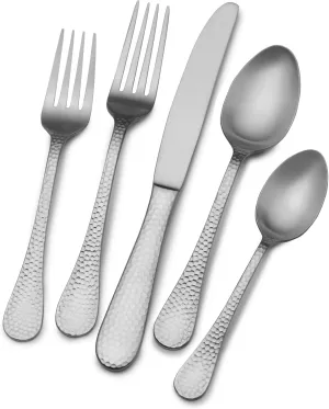 Wallace Satin Brooklyn Flatware Set, One Size, Stainless Steel